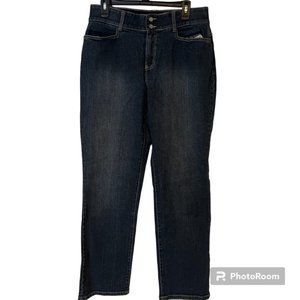 Fashion Bug Blue Jeans Womens Size 14 Wide Leg Straight Leg Stretch VINTAGE